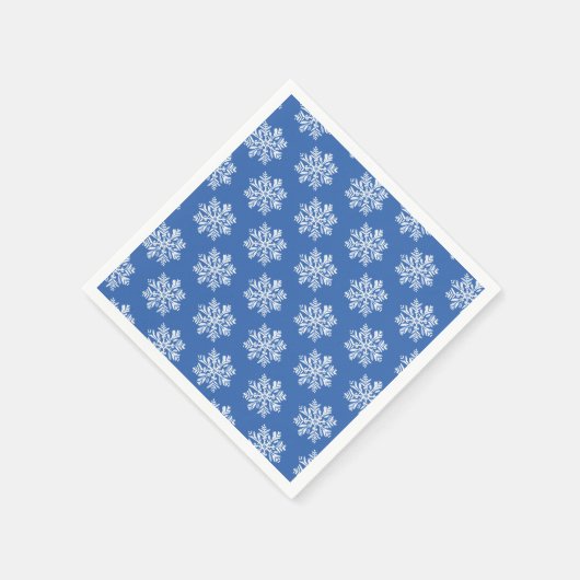Blue Snowflake Pattern Kerstvakantie Servet (Hoek)
