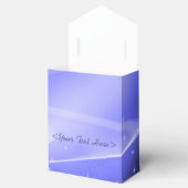 Blue Snowflake Pattern kerstvierkant Bedankdoosjes (Geopend)