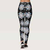 Blue Snowflake Pattern Leggings (Achterkant)