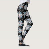 Blue Snowflake Pattern Leggings (Rechts)