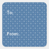 Blue Snowflake Pattern Stickers (Voorkant)