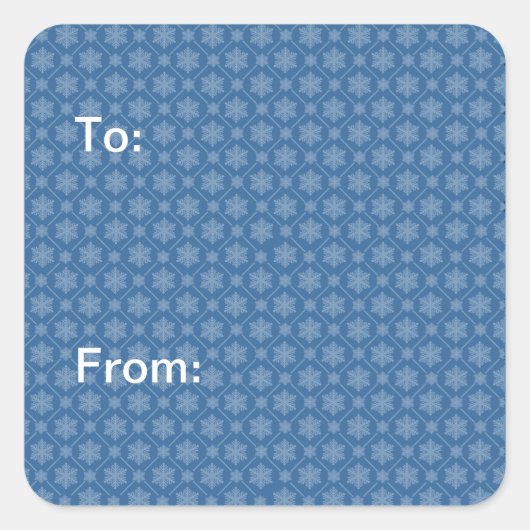 Blue Snowflake Pattern Stickers (Voorkant)
