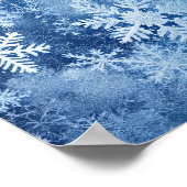 Blue Snowflake Pattern Winter Frozen Poster (Hoek)