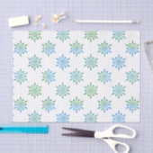 Blue Snowflake Patterned Tissuepapier (Craft)