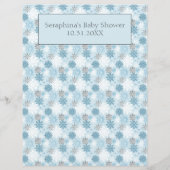 Blue Snowflake Polar Beer Baby shower Bingo Game (Achterkant)