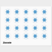 Blue Snowflake Prettige feestdagen Gift Sticker (Vel)