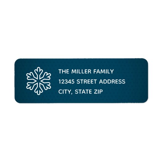 Blue Snowflake - Return Address Label (Voorkant)
