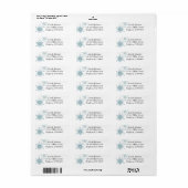 Blue Snowflake Return Address Label (Full Sheet)