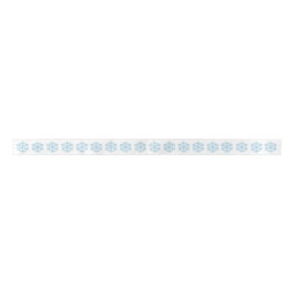 Blue Snowflake Ribbon Satijnen Lint