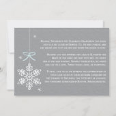 Blue Snowflake Save the Date Cards (Achterkant)