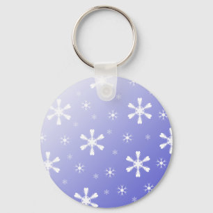 Blue Snowflake Sleutelhanger