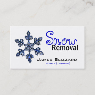 Blue Snowflake Snow Removal Service-Visitekaartjes Visitekaartje