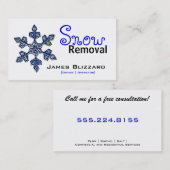 Blue Snowflake Snow Removal Service-Visitekaartjes Visitekaartje (Voorkant / Achterkant)