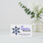 Blue Snowflake Snow Removal Service-Visitekaartjes Visitekaartje (Staand voorkant)