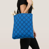 Blue Snowflake Star Pattern Tote Bag (Dichtbij)