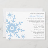 Blue Snowflake Star van David Bat Mitzvah Kaart (Voorkant)