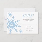Blue Snowflake Star van David Bat Mitzvah RSVP (Voorkant)