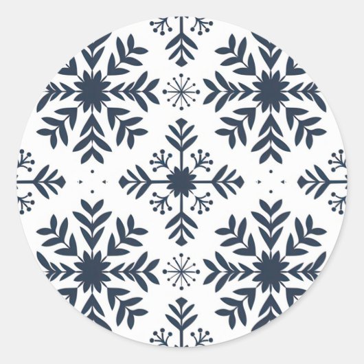 Blue Snowflake Sticker (Voorkant)