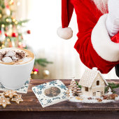 Blue Snowflake Stone Onderzetter