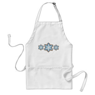 Blue Snowflake Sugar Cookie Winter Baker Standaard Schort