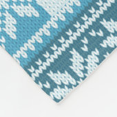 Blue Snowflake Sweater 24 Photo Collage Fleece Deken (Hoek)