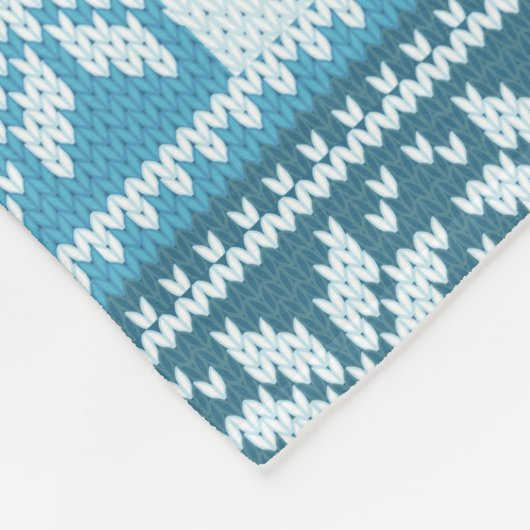 Blue Snowflake Sweater 24 Photo Collage Fleece Deken (Hoek)