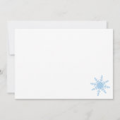 Blue Snowflake Sweet 16 Winter Birthday Invitation Kaart (Achterkant)