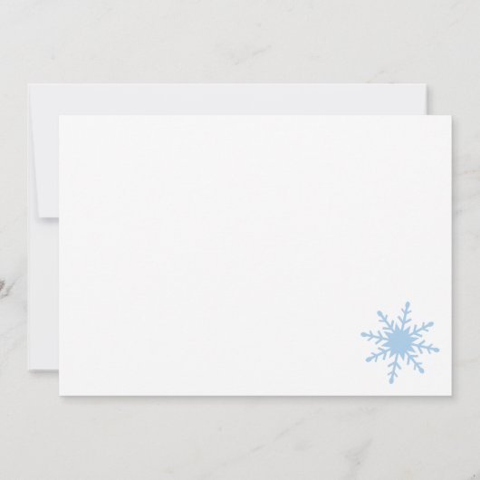 Blue Snowflake Sweet 16 Winter Birthday Invitation Kaart (Achterkant)