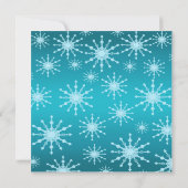 Blue Snowflake & Tiara Design Verjaardag Uitnodigi Kaart (Achterkant)