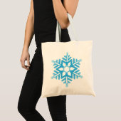 Blue Snowflake Tote Bag (Voorkant (product))
