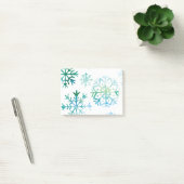 Blue Snowflake Waterverf Art Post-it® Notes (Kantoor)