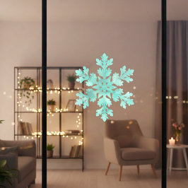Blue Snowflake Window Cling Raamsticker