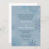 Blue Snowflake Winter 5x7 Weddenschap Kaart (Voorkant / Achterkant)
