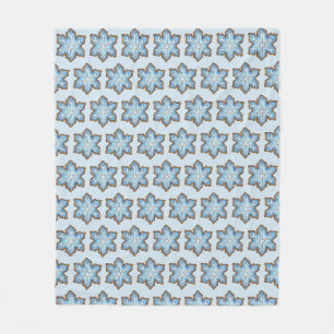 Blue Snowflake Winter Hanukkah Kerstfeestdag Fleece Deken