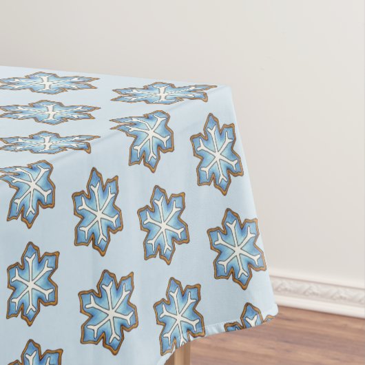 Blue Snowflake Winter Hanukkah Kerstfeestdag Tafelkleed (Voorbeeld)