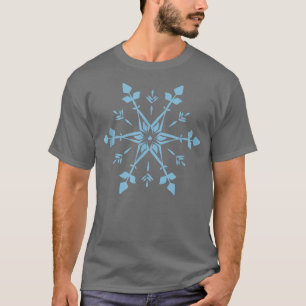 Blue Snowflake Winter Snowboard Ski Snow Snowflak T-shirt