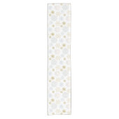 Blue Snowflake Winter Table Runner Korte Tafelloper (Voorkant)