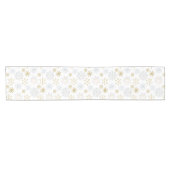 Blue Snowflake Winter Table Runner Korte Tafelloper (Horizontaal)