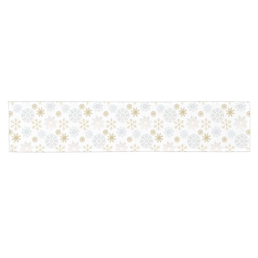 Blue Snowflake Winter Table Runner Korte Tafelloper (Horizontaal)