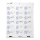 Blue Snowflake Winter Weddenschap Etiket (Full Sheet)