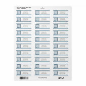 Blue Snowflake Winter Wedding Return Address Label (Full Sheet)