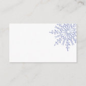 Blue Snowflake Winter Wedding Website Kaart (Achterkant)
