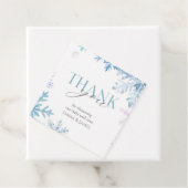 Blue Snowflake Winter Wonderland Gift Label (In situ)