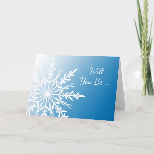 Blue Snowflake zal je mijn Bridesmaid zijn (Voorkant)