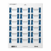 Blue Snowflakes Adres Etiket (Full Sheet)