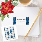 Blue Snowflakes Adres Etiket
