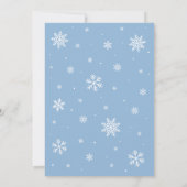 Blue Snowflakes Baby Het is koud buiten Baby showe Kaart (Achterkant)