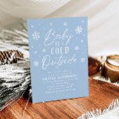 Blue Snowflakes Baby Het is koud buiten Baby showe Kaart