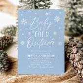 Blue Snowflakes Baby Het is koud buiten Baby showe Kaart