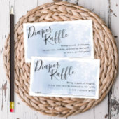 Blue Snowflakes Baby shower Raffle Ticket Informatiekaartje